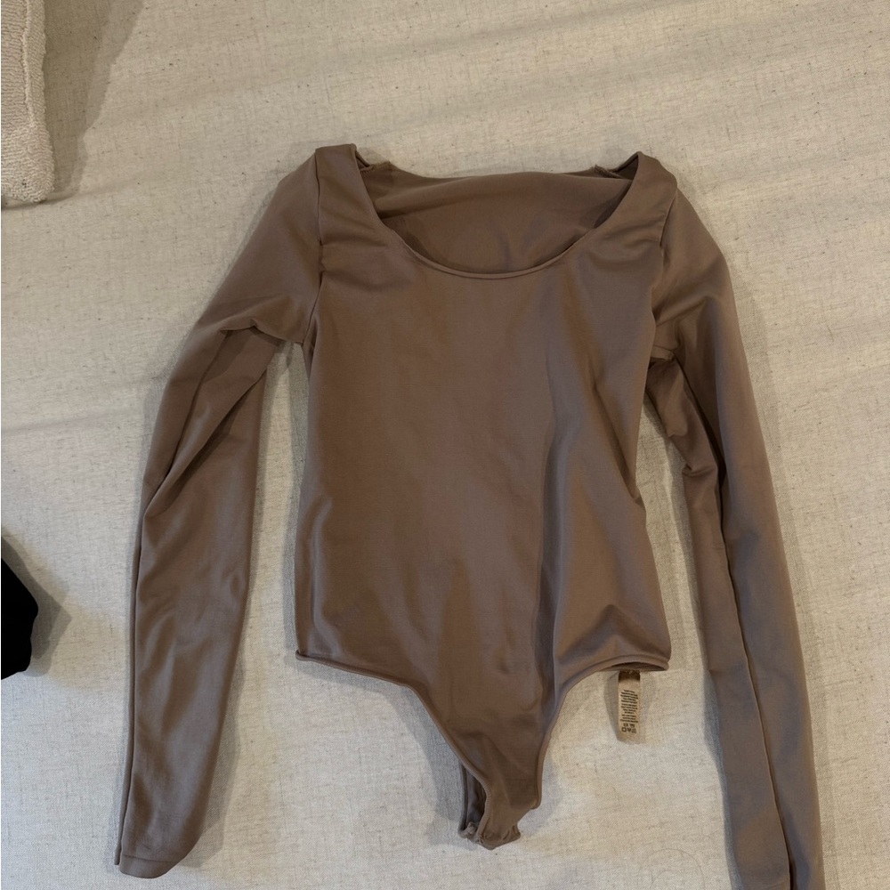 SKIMS Brown Long Sleeve Bodysuit